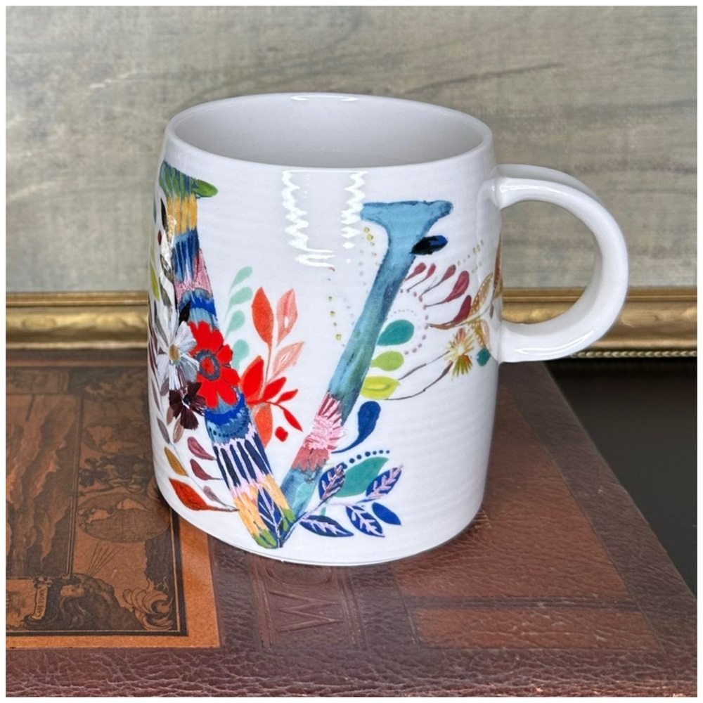 Anthro “Petal Palette Monogram Mug” - Picture 5 of 14